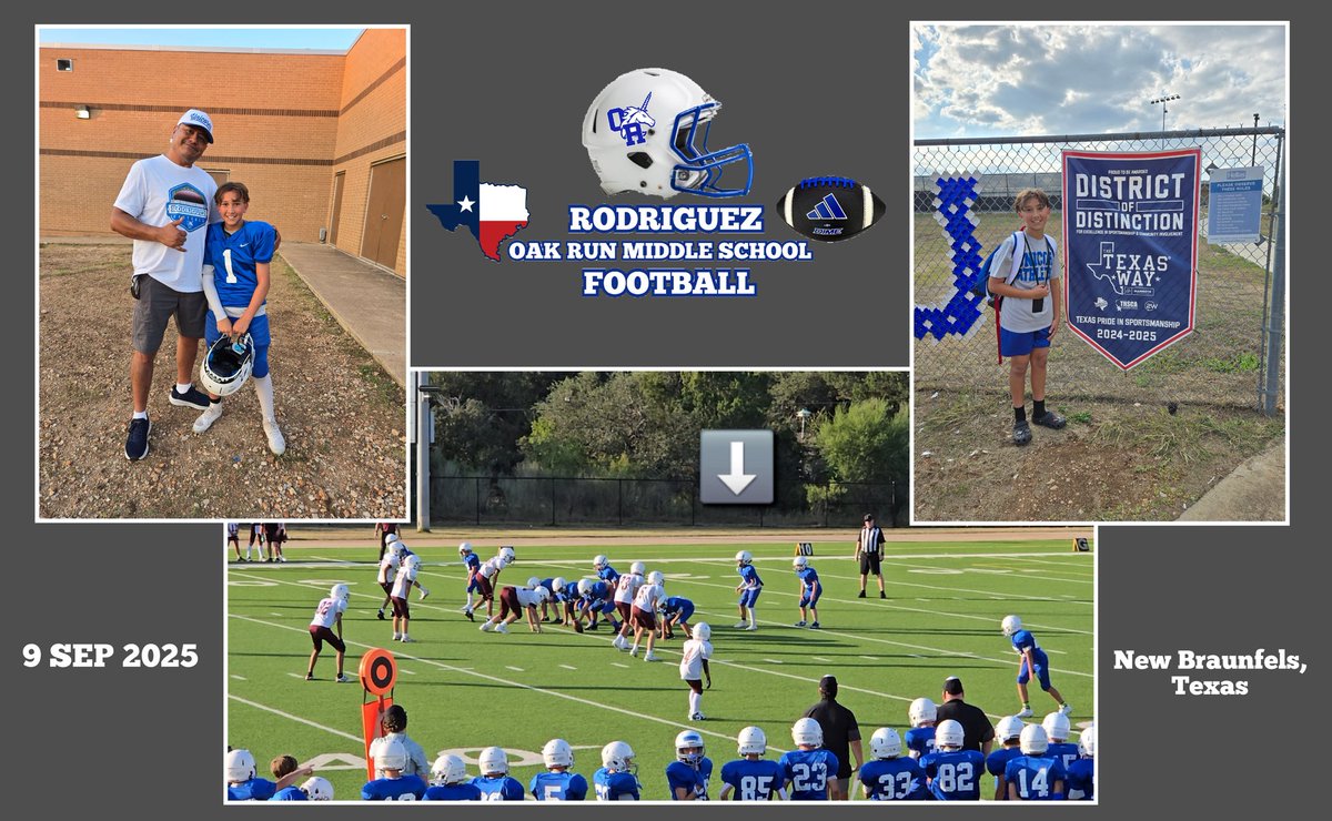 Watching my son take snaps as QB on offense and as a DB on defense in 7th grade football is totally worth the trip from The OC, CA to New Braunfels, TX.  That's my boy!  And of course, we'll be in Austin on Saturday for <a href="/UTEPFB/">UTEP Football</a> . ⛏️
