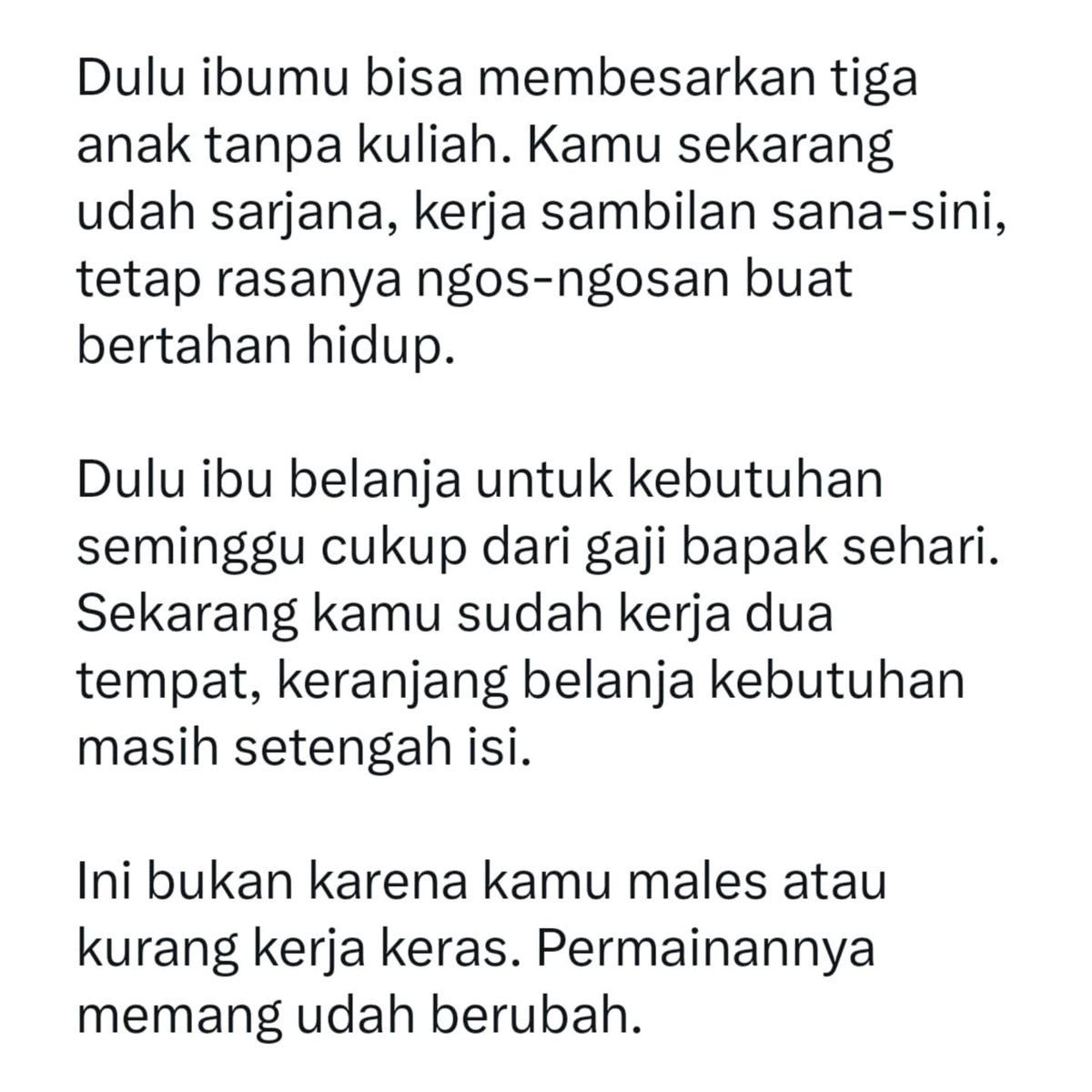 kalo dipikirin banget keknya sulit banget punya rumah mobill kala kerjaan di indo ini