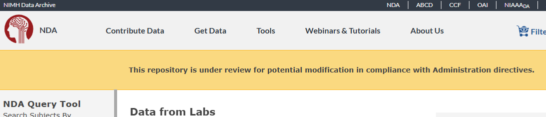 It is sickening that this notice appears at the top of a data repository that hundreds of scientists have spent thousands and thousands of hours building so that it is the most informative and thorough data source possible.