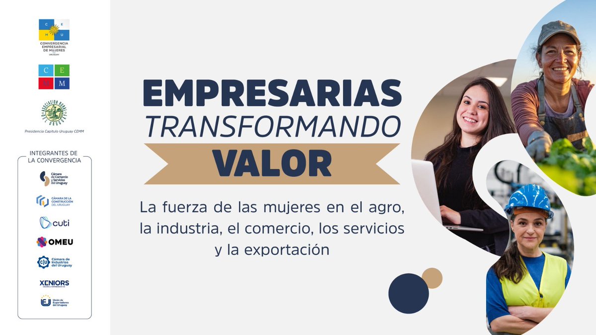 Difundimos evento organizado y coordinado por el CAPITULO URUGUAY de la Convergencia Empresarial de Mujeres del Mercosur, sobre los desafíos para que más mujeres accedan a puestos de liderazgo en sectores estratégicos

Inscripción forms.gle/71ZPKac2nVTPS9…
12SET | Rural del Prado