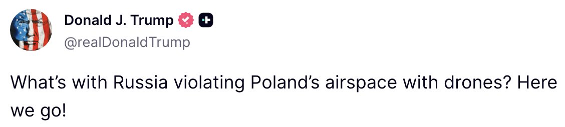“Here we go” with what exactly? Phase 2 (1?) of sanctions against Russia? Another deadline? Another taco?