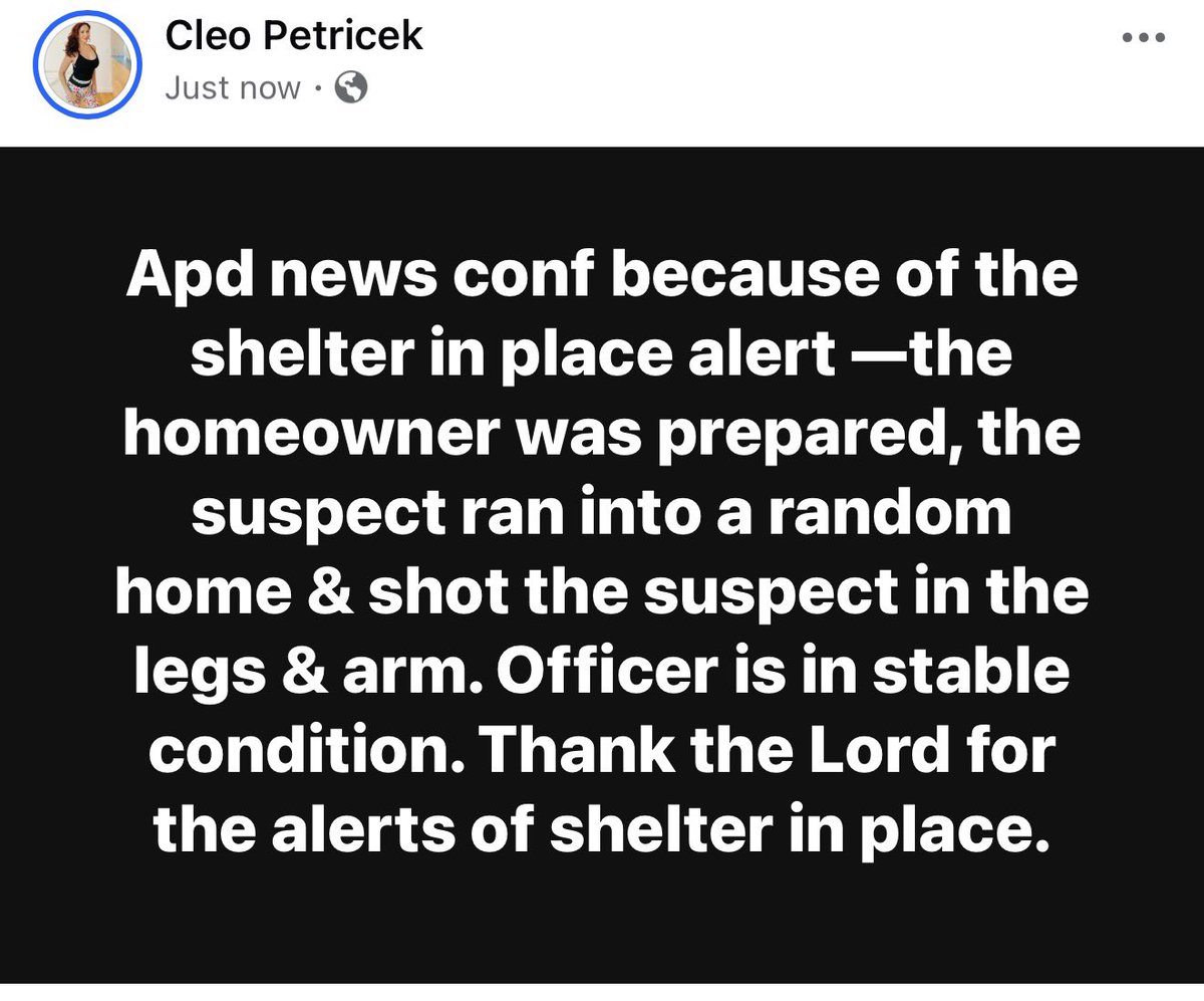 Cleo_Petricek's tweet image. Thank u for the fast response and the shelter in place alerts to us all 💐 @APDChiefDavis @ATXPOA 
OUTSTANDING WORK!!!!