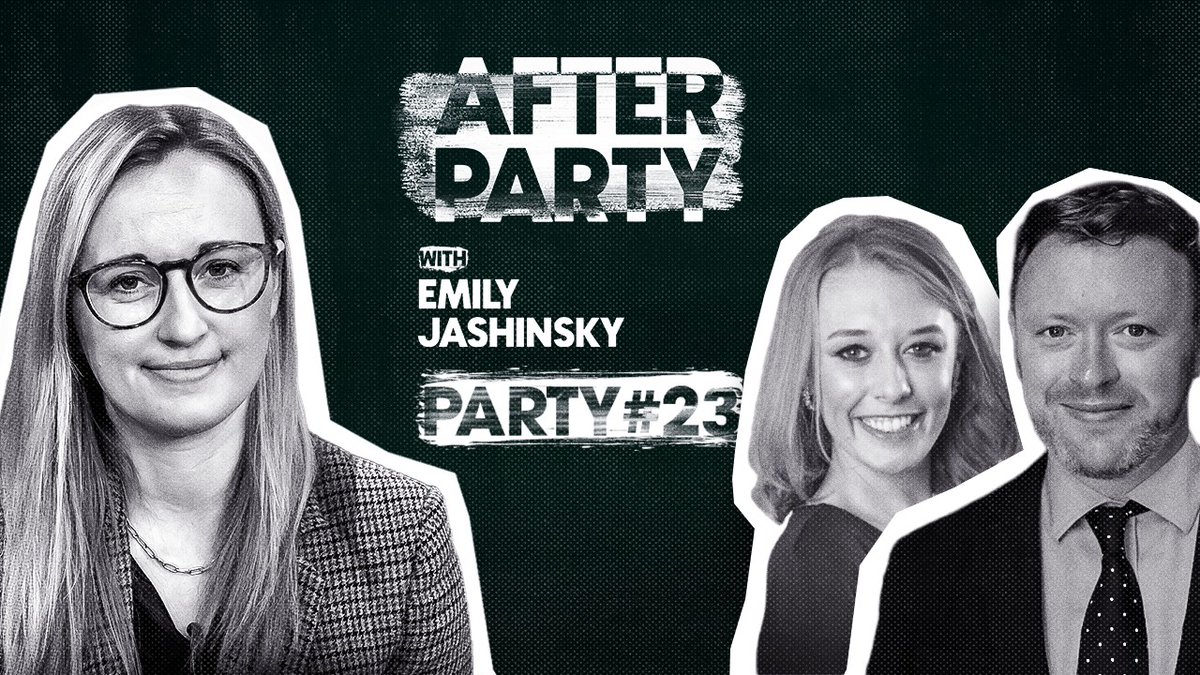 After Party #23 is happening LIVE tonight on YouTube at 10pmET! Joining the party with <a href="/emilyjashinsky/">Emily Jashinsky</a> on <a href="/afterpartyemily/">After Party with Emily Jashinsky</a>:

- <a href="/sarahcbedford/">Sarah Bedford</a> 
- <a href="/CBedfordDC/">Christopher Bedford</a> 

Subscribe and follow: podcasts.apple.com/us/podcast/aft…… open.spotify.com/show/0szVa30Nj…… youtube.com/@AfterPartyEmi…