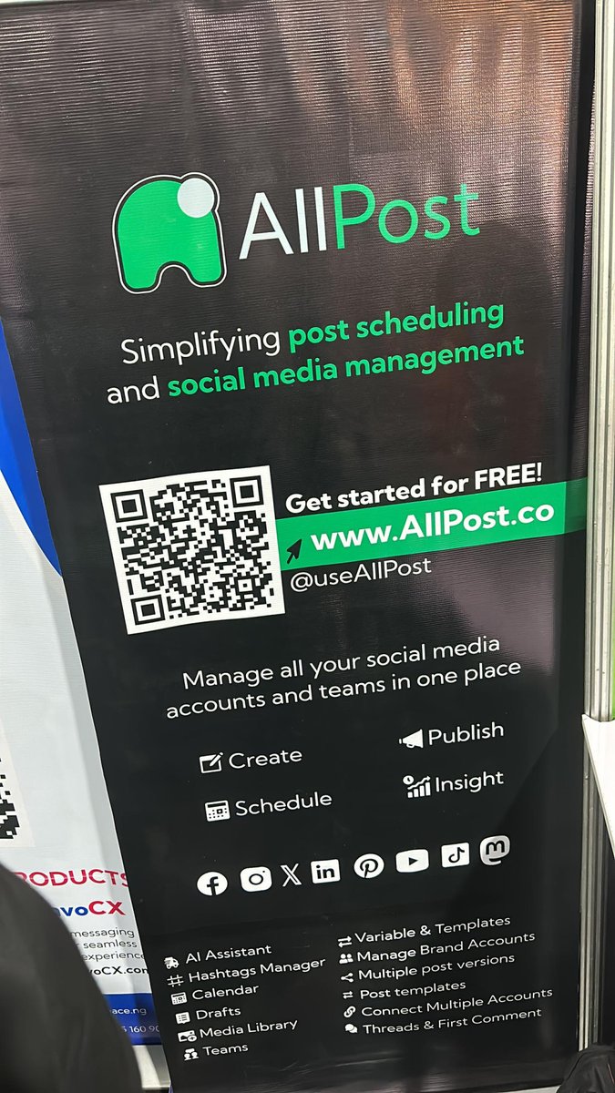 useAllPost's tweet image. We&apos;re excited to share that AllPost showcased our innovations at the GITEX Nigeria on September 3-4 in Lagos! 🤝
Huge thanks to everyone who visited our booth. Your support drives us forward! 💡
Stay tuned for more updates as we continue to innovate! 🚀
#GITEXNigeria #AllPost