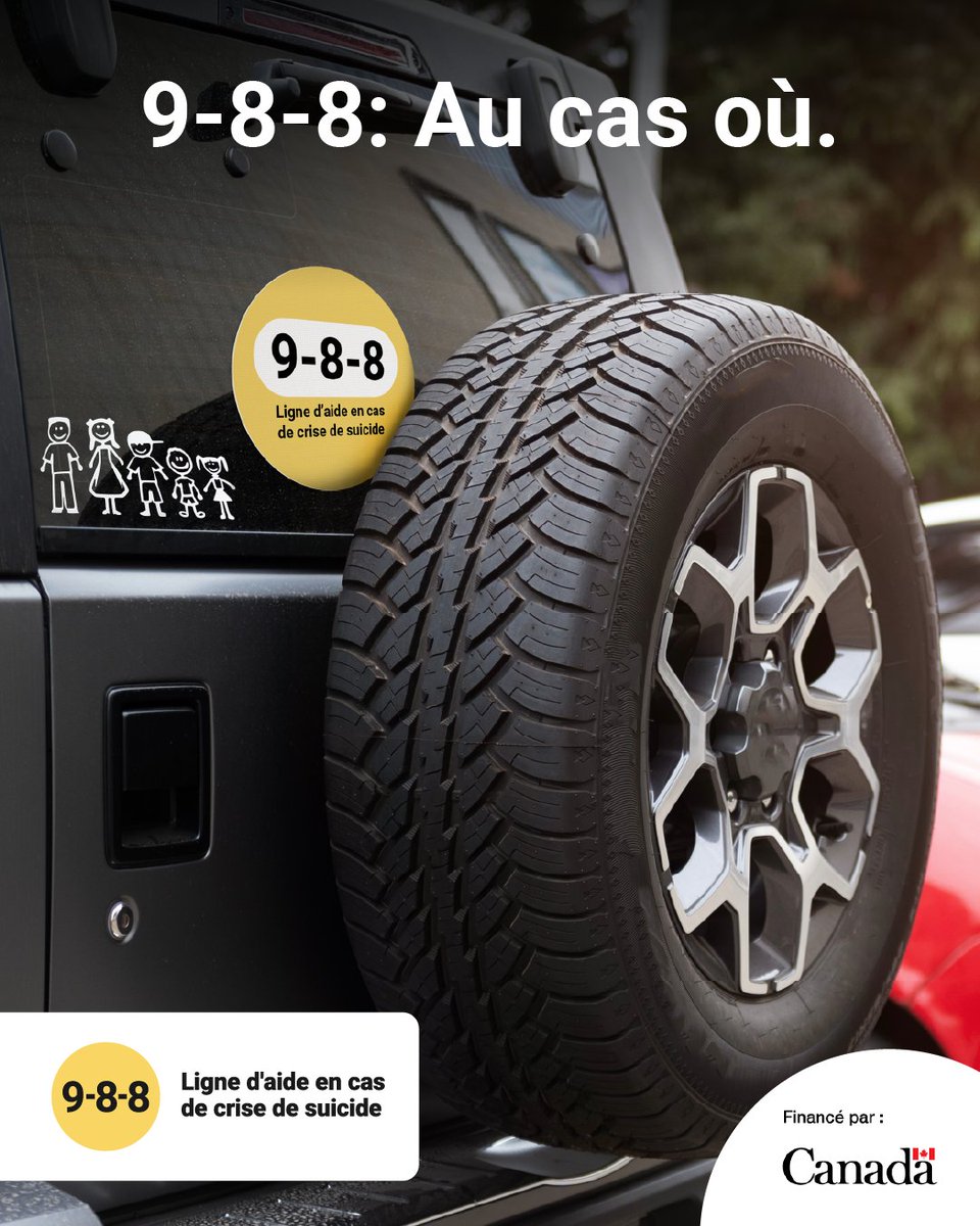 En cette #Journéemondialedelapréventiondusuicide, pensez au 9-8-8. C’est la ligne nationale d’aide en cas de crise de suicide. On ne sait jamais quand on peut en avoir besoin. C’est le genre de service qu’il est bon de connaître, au cas où. #988Canada #Aucasoù