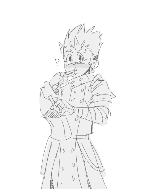 goin through my art on tewi since its dead and found this vash doodle I really liked #trigun #tegakie