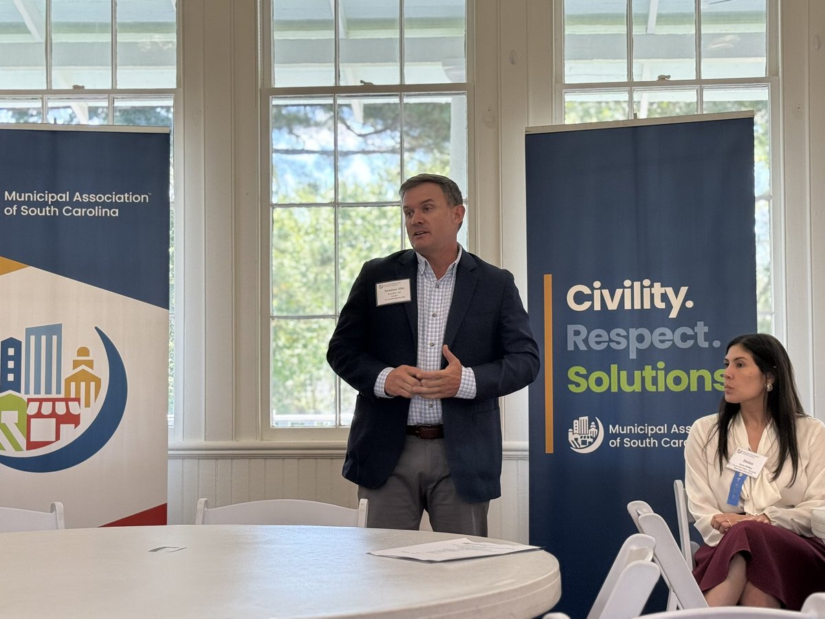 SenRussellOtt's tweet photo. It’s so important for state and local governments to work together to better serve our communities. I enjoyed the opportunity to speak with the S.C. Municipal Association at their regional policy development meeting in Lexington. https://t.co/0MHl7EdH7N