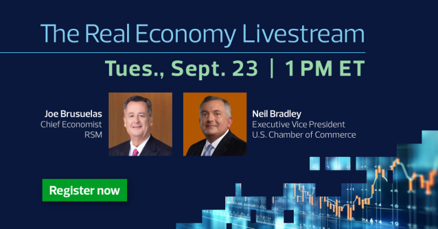 RSM and the U.S. Chamber of Commerce share their insights on shifting trends in the middle market economy. Register today for this Sept. 23 event. rsm.buzz/42fF8e4