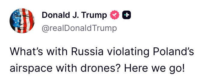 Lindsey Graham (@lindseygrahamsc) on Twitter photo I completely agree with President <a href="/realDonaldTrump/">Donald J. Trump</a>'s sentiment in response to Russia’s insane violation of Polish airspace for hours, deploying multiple drones.
Mr. President, Congress is with you. We stand ready to pass legislation authorizing bone crushing new sanctions and I completely agree with President <a href="/realDonaldTrump/">Donald J. Trump</a>'s sentiment in response to Russia’s insane violation of Polish airspace for hours, deploying multiple drones.
Mr. President, Congress is with you. We stand ready to pass legislation authorizing bone crushing new sanctions and