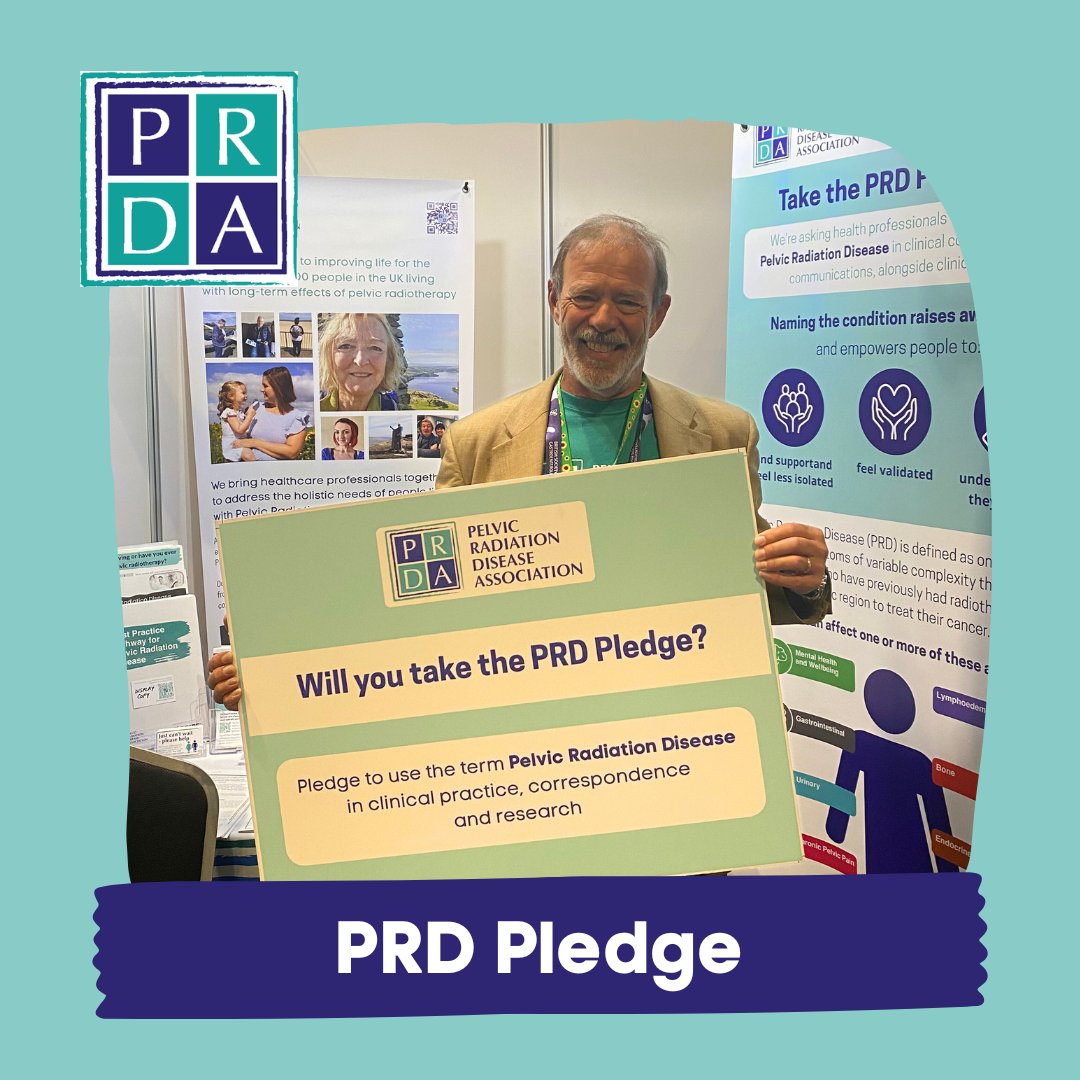 An estimated 100,000 people in the UK live with Pelvic Radiation Disease (PRD) — yet it’s still under-recognised.

Healthcare professionals: take the #PRDPledge today and help raise awareness 💙
👉 prda.org.uk/the-pelvic-rad…

#LifeAfterCancer #CancerSupport #Radiotherapy