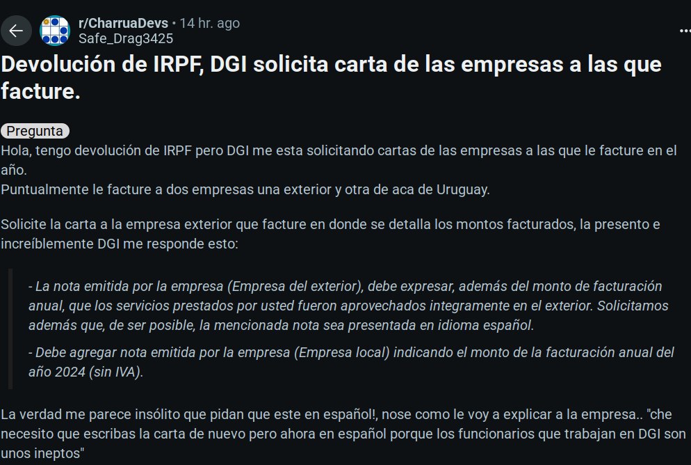 Estamos empezando a entender a qué se referían con "aumento en la eficiencia de la recaudación".

Están mareando a unipersonales, para pisarles las devoluciones. 

Simpática manera de reducir el déficit fiscal... 😡🤬