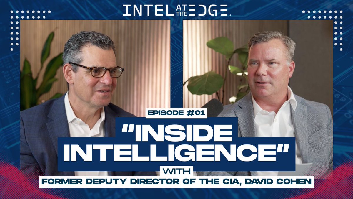 scsp_ai's tweet image. Join us at the edge…
Today #SCSPTech launched our newest podcast series, Intel at the Edge. Our first episode features former deputy director of the @CIA, @cohendavid. Chip & David discuss the modern intelligence landscape in the #AI era. Both draw on their long careers of…