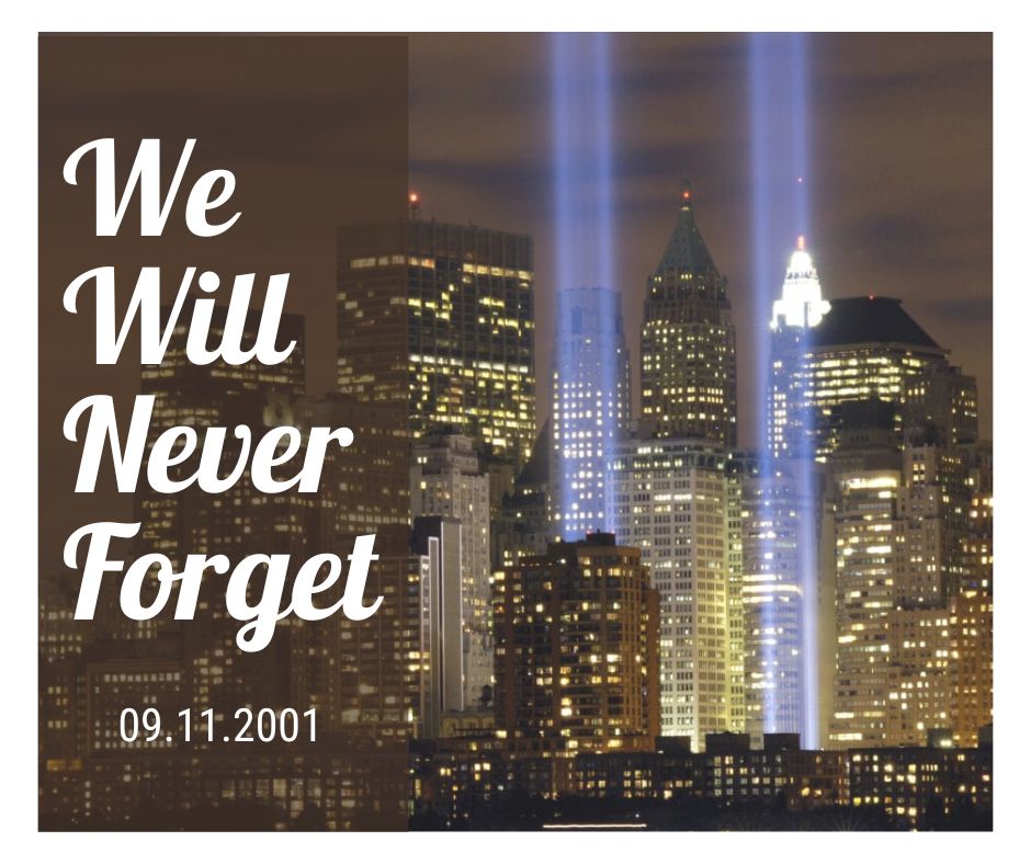 Today we pause in remembrance of September 11, 2001 - a day that forever changed the nation and the lives of many. We honor the innocent lives lost, we honor the bravery of first responders, and we honor the strength of families that endured unimaginable loss.