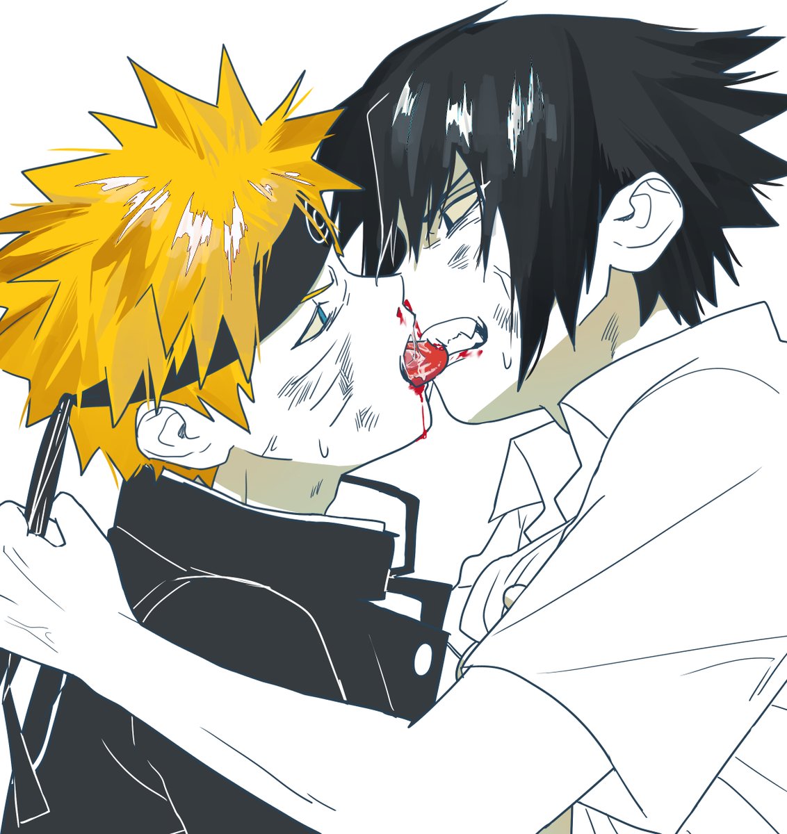 #sasunaru 
코노하학원 사스나루🍅🍥