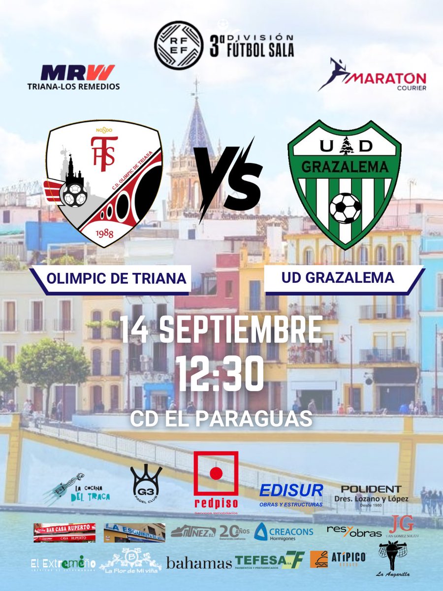 📅𝙃𝙤𝙧𝙖𝙧𝙞𝙤 𝙘𝙤𝙣𝙛𝙞𝙧𝙢𝙖𝙙𝙤

🆚 <a href="/UDGrazalema/">U.D. GRAZALEMA</a> 
🕒 12:30 h
🏟️ CD El Paraguas

¡Recuerda que puedes adquirir tu abono para toda la temporada, os esperamos a tod@s!

#olimpicverywell⚪️⚫️🔴
