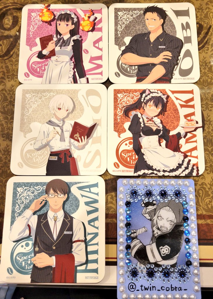 【交換】炎炎ノ消防隊 E-DINER  コラボカフェ　炎炎 
特典 コースター

［譲］桜備、火縄、環、マキ、ショウ
［求］同種アーサー

・郵送でのお取引
・比率違いでも構いません
検索からもお声掛けお待ちしております！