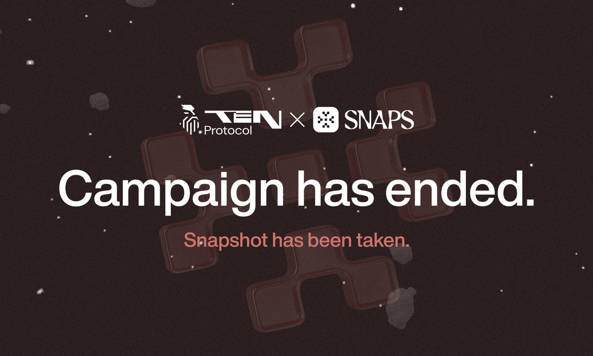 cookiedotfun's tweet image. The @tenprotocol Snaps Campaign has wrapped up and the snapshot of the top 1,000 Snappers has been taken.