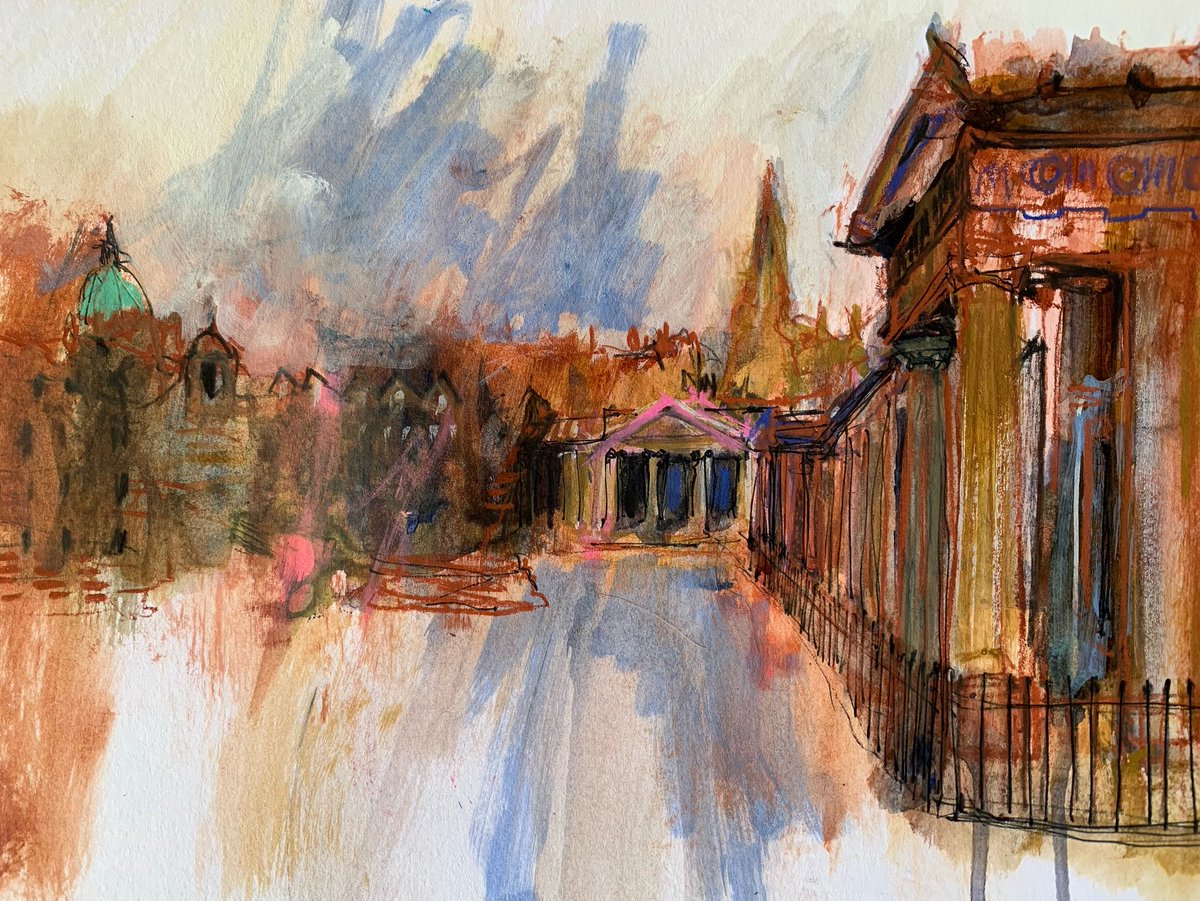 One from yesterday when I spent lots of time walking around Edinburgh #mixedmedia