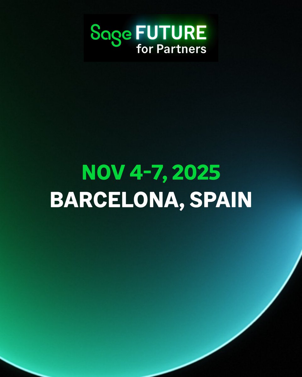 SageFrance's tweet photo. Connectez, inspirez et informez — rejoignez-nous au Sage Future for Partners à Barcelone en novembre !

Connectez-vous avec vos pairs, laissez-vous inspirer par l’innovation et repartez avec des insights pour accélérer votre croissance 👉 https://t.co/7ngTWFAbOt

#SagePartners https://t.co/GELQX8eqVP