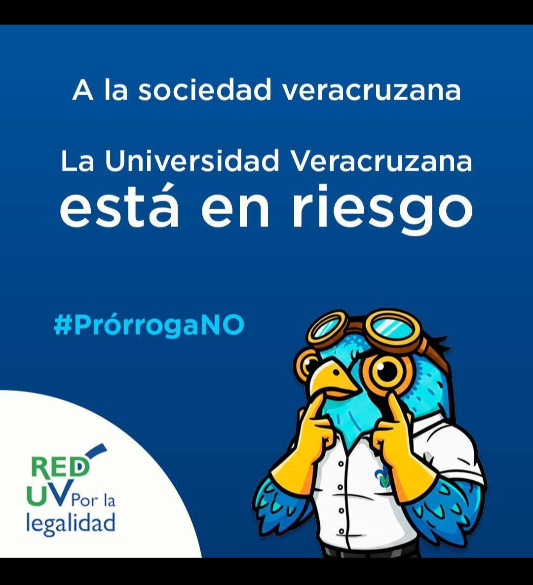 #ProrrogaNo #RedUVporlalegalidad Martín Aguilar no debe seguir como rector de la <a href="/UVeracruzanaMx/">Universidad Veracruzana</a>. <a href="/RedUVLegalidad/">Red UV por la Legalidad</a>
