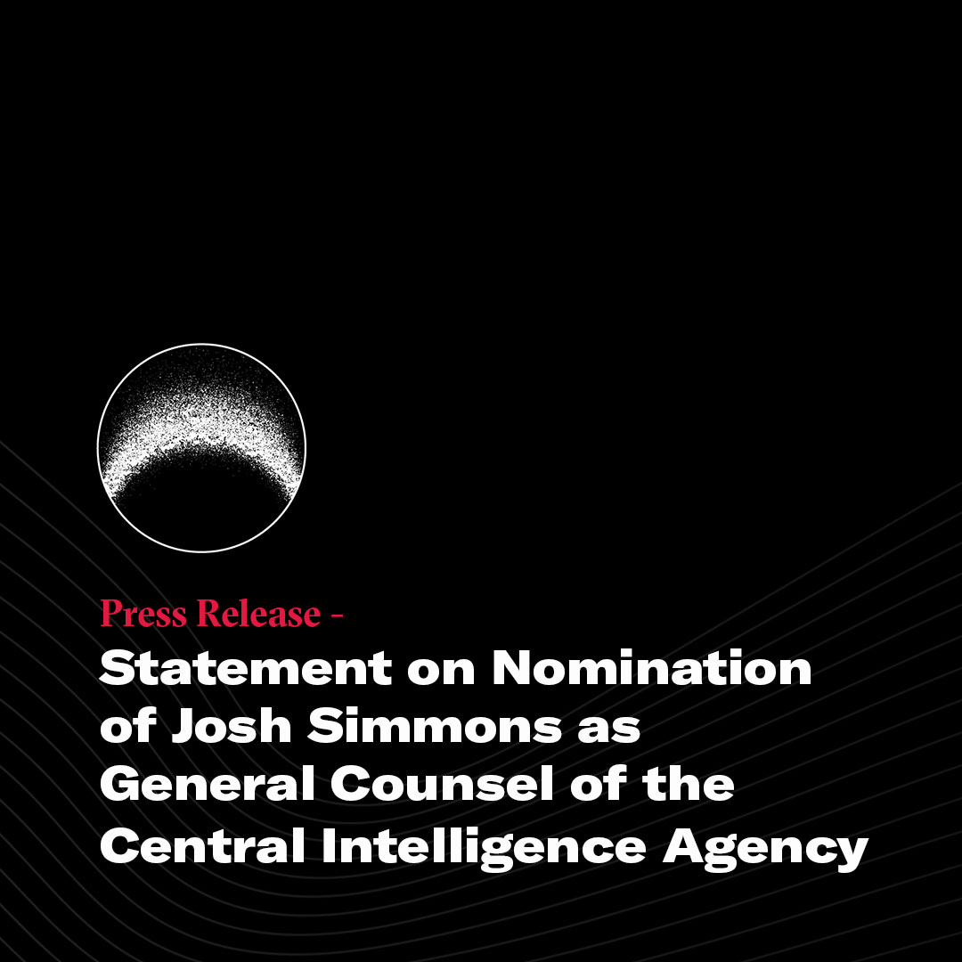 CIA's tweet image. Director Ratcliffe expressed support for the @POTUS nomination of Josh Simmons to serve as CIA&apos;s General Counsel.

“Josh&apos;s nomination is great news for our Agency. I look forward to Josh&apos;s confirmation and welcoming him to CIA.” – @DCIARatcliffe 

cia.gov/stories/story/…