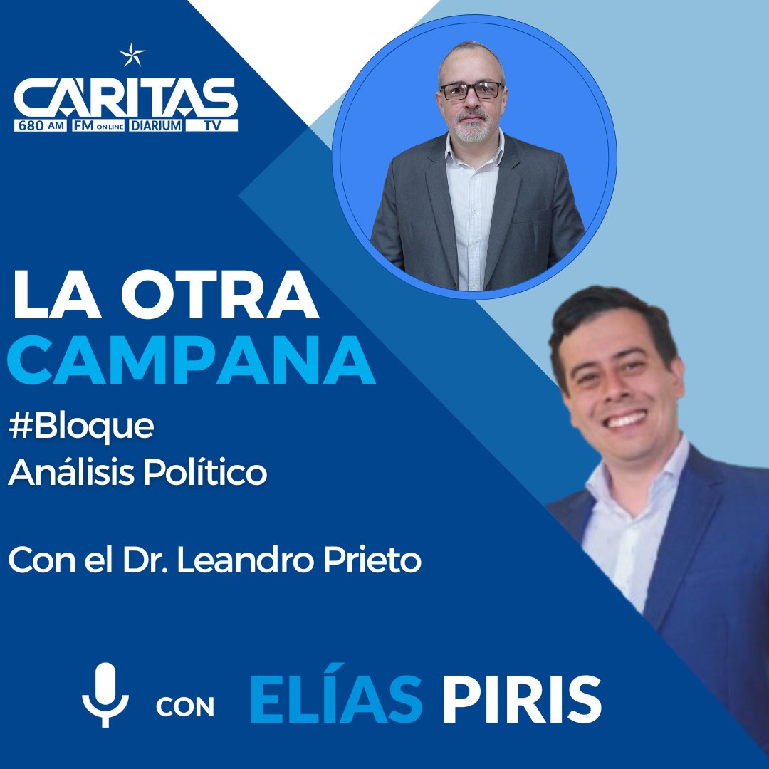 680CARITAS's tweet photo. #AnálisisPolítico | Cada miércoles la 680AM tiene un espacio que ayuda a entender mejor la realidad nacional.

🔹️ El Dr. Leandro Prieto comparte su mirada y análisis en compañía de Elías Piris, conductor de La Otra Campana.

🔹️ Un bloque pensado para reflexionar y debatir sobre lo que pasa en el país y su entorno.

🔹️ Podés escucharlos hoy de 15:00 a 16:00 h

#680