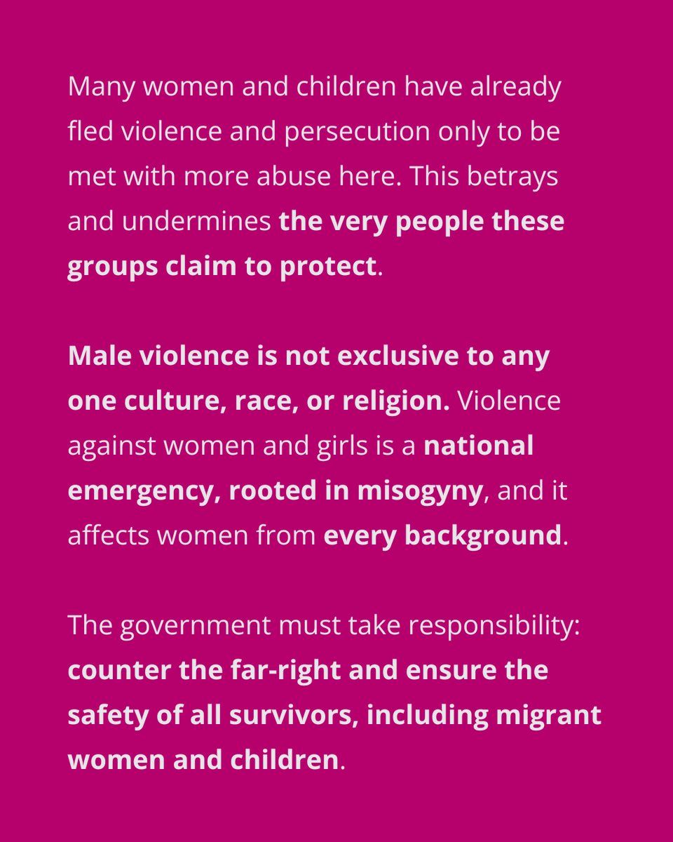 Following a recent stream of anti-migrant protests, growing racist Islamophobic rhetoric and abuse seen across England, we are deeply concerned about the impact that this is having on already vulnerable women and children. Full statement: ow.ly/tvYh50WUFcB