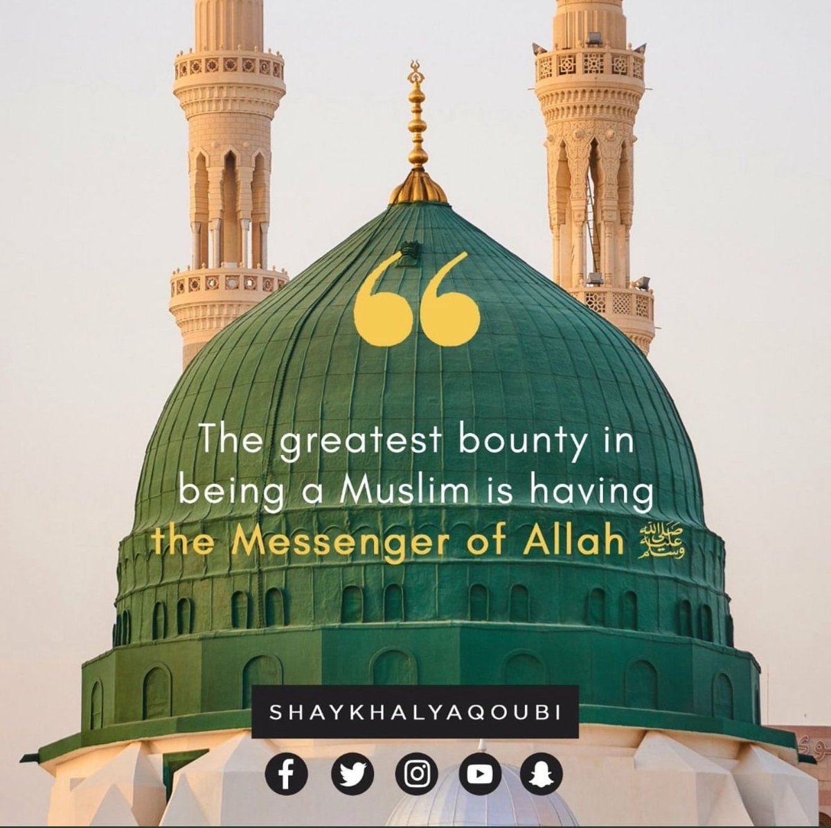 ScholarlyHerit's tweet photo. The greatest bounty in being a Muslim is having the Messenger of Allahﷺ
Shaykh Al-Yaqoubi 

#rabiulawwal #2025 #birth #of #prophetmuhammadpbuh  #peacebeuponyou #salawat #quotes #madina #madinasharif #rawda #scholarlyheritage 
Repost @shaykhalyaqoubi https://t.co/M4yPSA1sBm