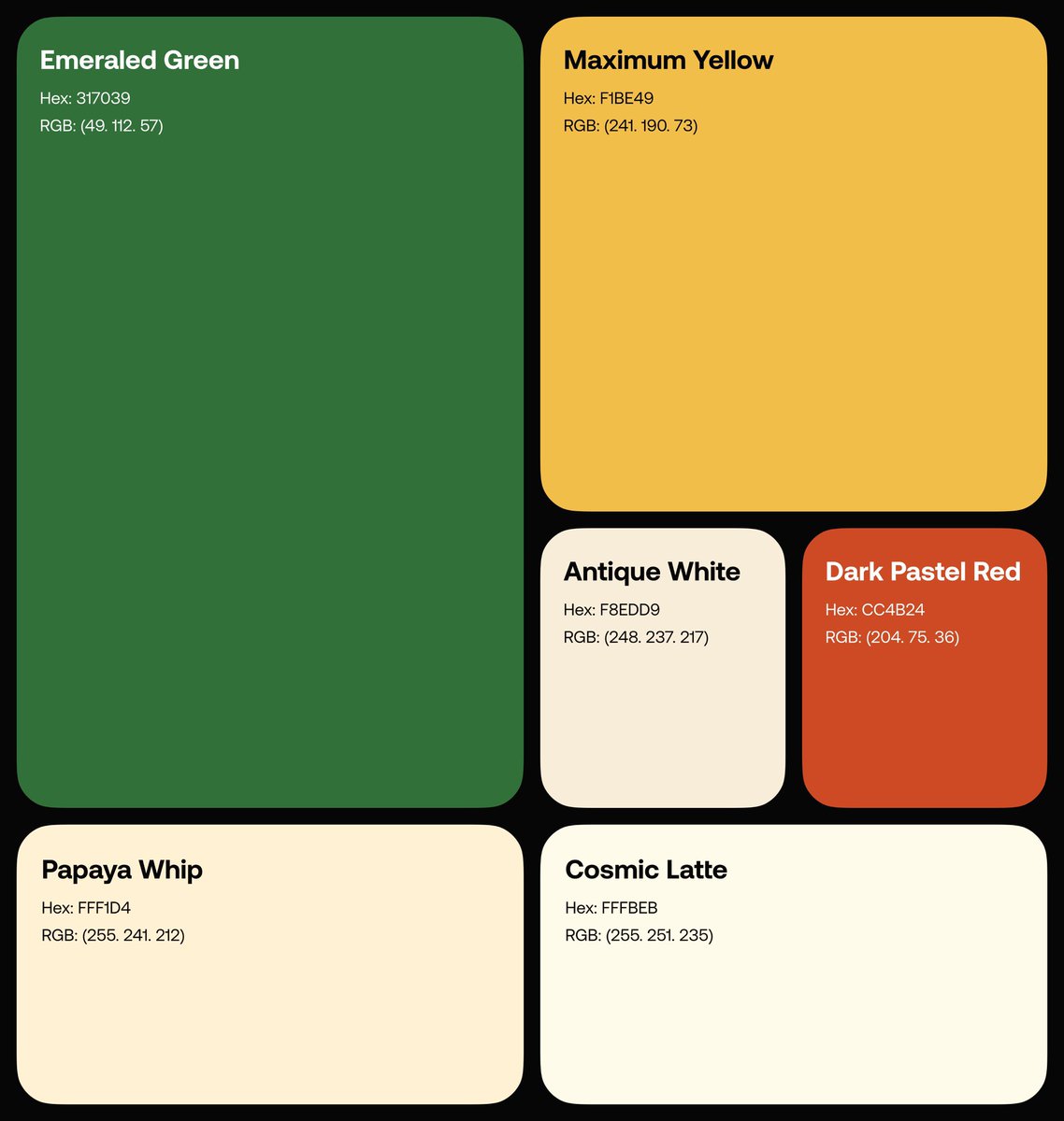 UiSavior's tweet image. This bold, vibrant color palette is stunning! 💚