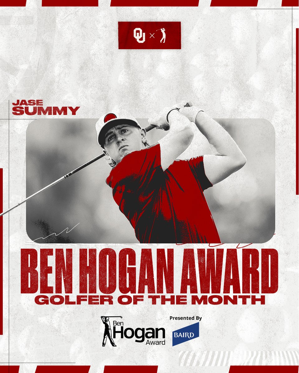 A great run gets even better 📈

<a href="/jasesummy/">jasesummy</a> has been named the Golfer of the Month by the <a href="/BenHoganAward/">Ben Hogan Award presented by Baird</a>!