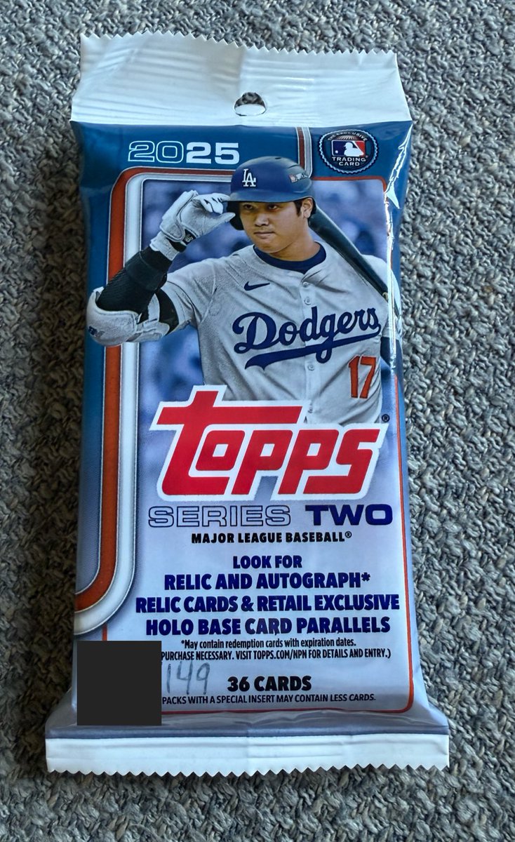 The Hobby 24/7 (@thehobby247) on Twitter photo We numbered /149 this 2025 #MLB Topps Series 2 pack & we’re shipping it for FREE to the 1st follower who guesses what number it is!
Only one guess per page & must be following <a href="/gamechalksports/">Game Chalk Sports</a> to win 🤝 #TheHobby We numbered /149 this 2025 #MLB Topps Series 2 pack & we’re shipping it for FREE to the 1st follower who guesses what number it is!
Only one guess per page & must be following <a href="/gamechalksports/">Game Chalk Sports</a> to win 🤝 #TheHobby