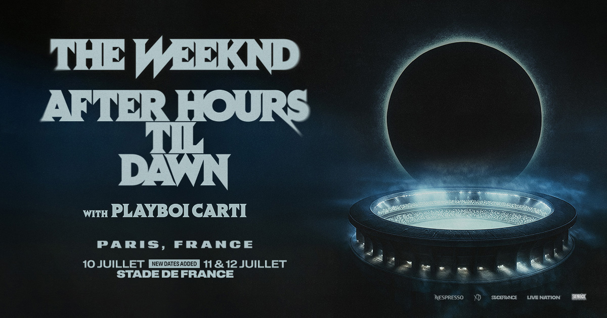 ⚡<a href="/theweeknd/">Abel Tesfaye</a> ajoute une troisième et dernière date au <a href="/StadeFrance/">Stade de France</a> ! Prévente demain à 12h : 
🎟️ bit.ly/4g4kV0u
