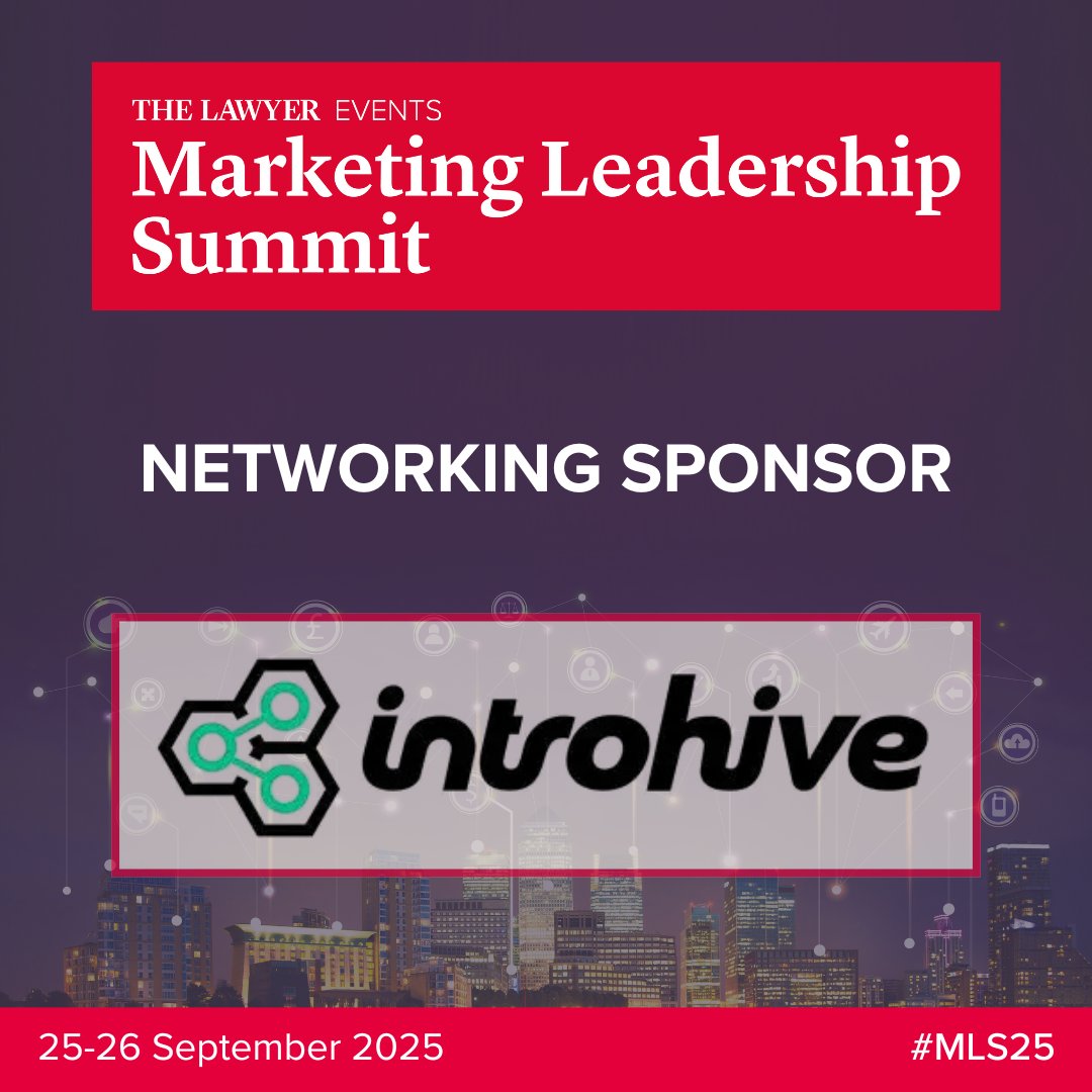 Introhive's tweet image. Excited for @TheLawyermag Marketing Leadership Summit on Sept 25-26! ✨ Proud sponsor with Al Mercer and Jonathan Drechsler ready to discuss legal marketing trends. See you there! 👋 #Introhive #Legal #LawFirms #MLS25