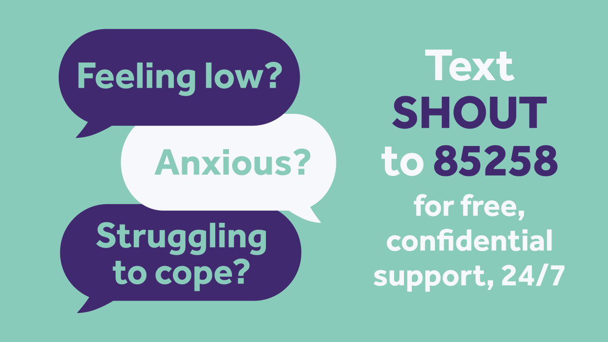 World Suicide Prevention Day—10 Sept. You’re not alone. Explore how to understand and cope with suicidal thoughts via: ow.ly/eI0M50WTPv1

If you need help now in the UK: Samaritans 116 123, CALM 0800 58 58 58, Papyrus 0800 068 4141, Shout text SHOUT to 85258.