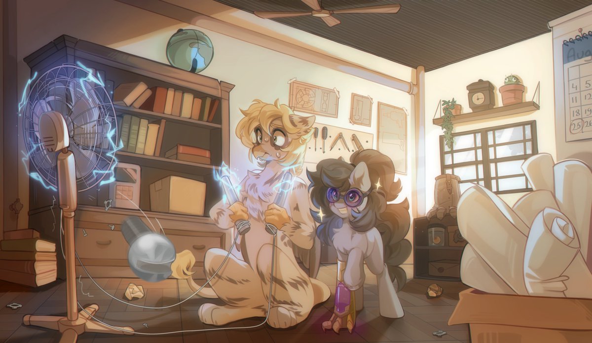 Accident in the workshop, oops! owO

This commission took waaay more time than I expected, but I'm happy with the end result