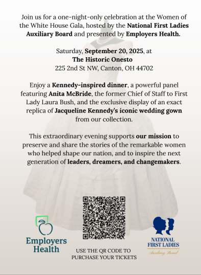 Excited to join the “Women of the White House” Gala on Sept. 20 in Canton, OH—celebrating 25 years of the First Ladies Library and Museum’s mission to honor the legacy of America’s First Ladies. 📍The Historic Onesto | 🕕 6 PM #WomenOfTheWhiteHouse #America250