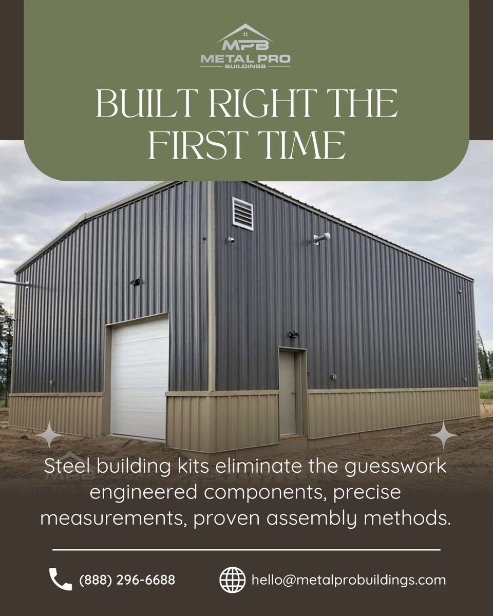 metalprobldgs's tweet image. That unused corner of your property
Doing nothing = $0
Steel building = instant value + function
Space optimization = money optimization 💰
#propertyvalue #spaceoptimization #steelbuildings #investment #Canada #steel