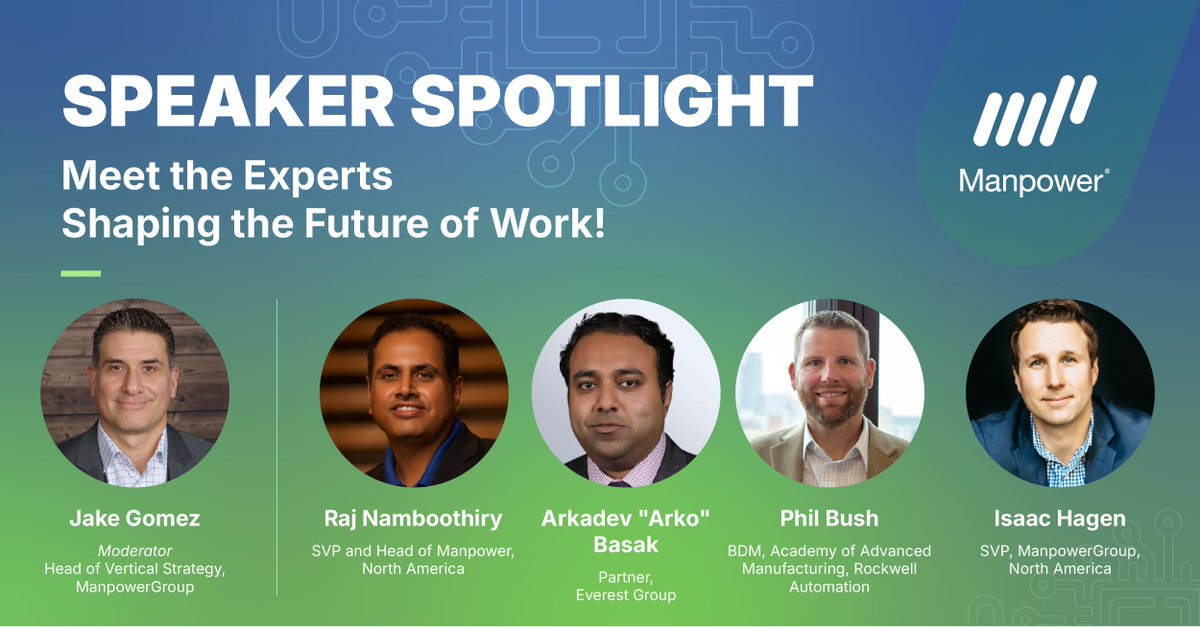 The future of work is here, and #Manpower is bringing you the experts who are shaping it! Join industry leaders from Everest Group and Rockwell Automation as they share game-changing insights on workforce trends. Secure your spot today at bit.ly/4lpHD4d!