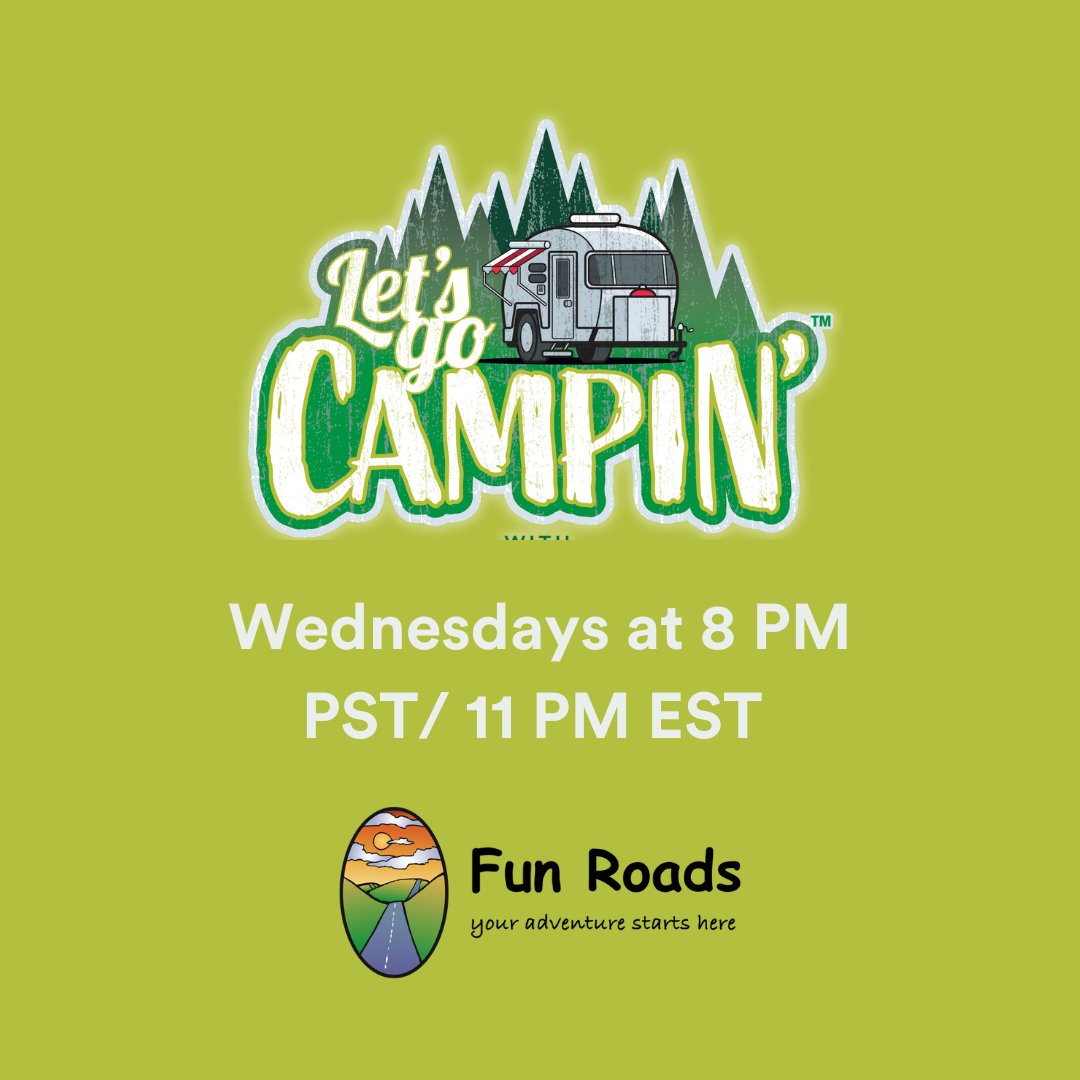 Campfires, fresh air, and adventures under the stars 🌲🔥 Let’s Go Campin’ brings the great outdoors to your screen on Fun Roads TV!
