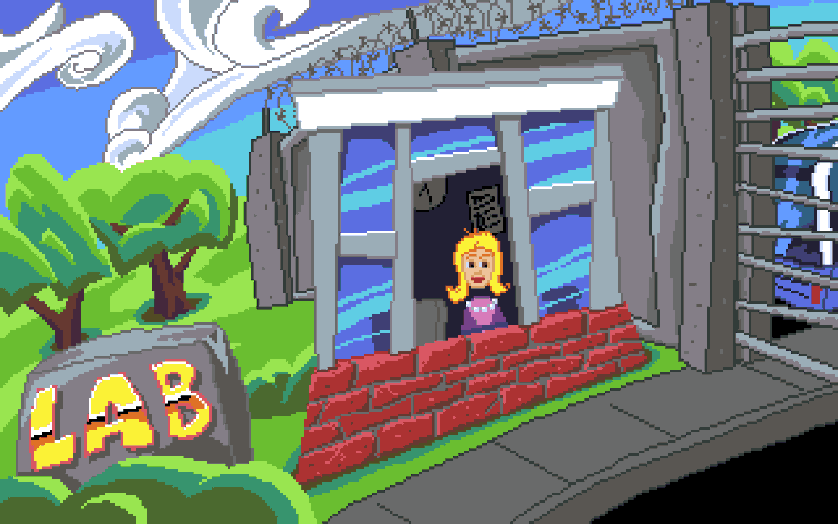 The first completed background for my upcoming short point and click adventure for the #109AdvChal jam, titled "Intern's First Day" #indiegame #pointandclick #adventuregame