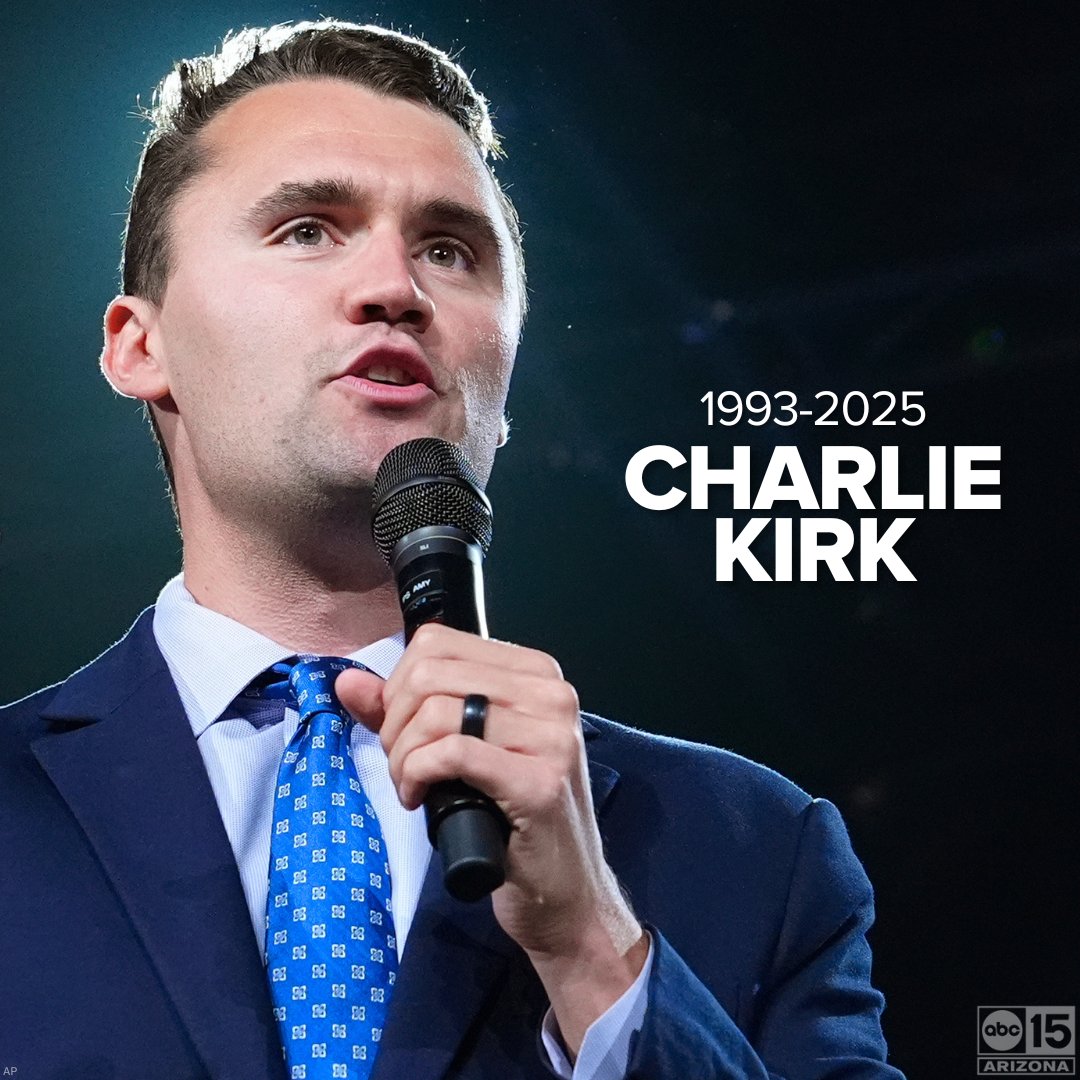 #BREAKING UPDATE: Prominent conservative activist Charlie Kirk has died after being shot at a Utah Valley University event, according to a statement from President Donald Trump.