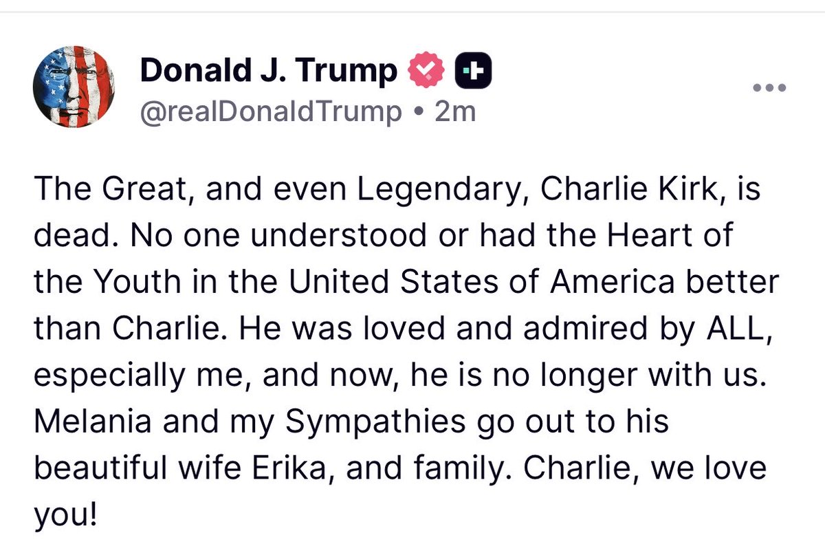 President Trump delivers the awful news: