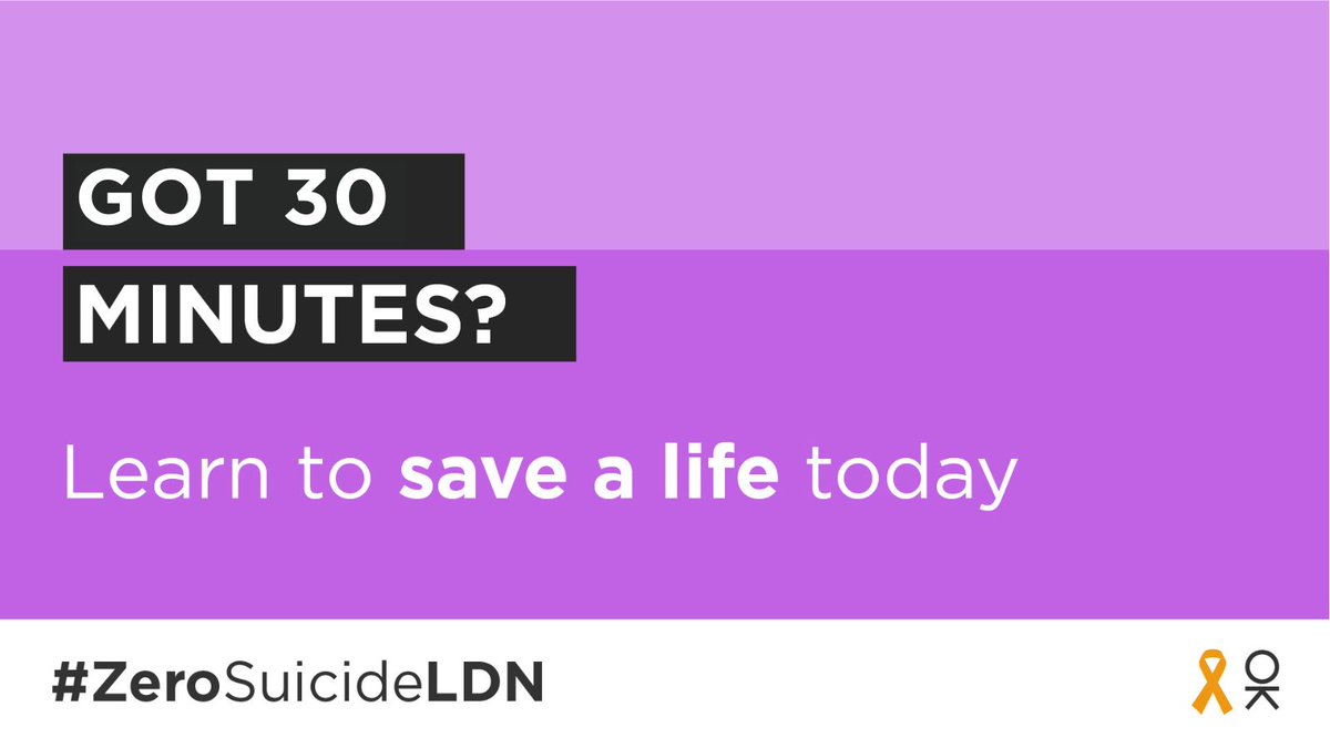 Today is #WorldSuicidePreventionDay

Join the 460,000+ Londoners who have taken <a href="/Zer0Suicide/">Zero Suicide Alliance</a>'s FREE, online suicide prevention training: ow.ly/j5Hp50WFVxi

Together, #StartTheConversation to break the stigma surrounding suicide and mental health

#ZeroSuicideLDN
