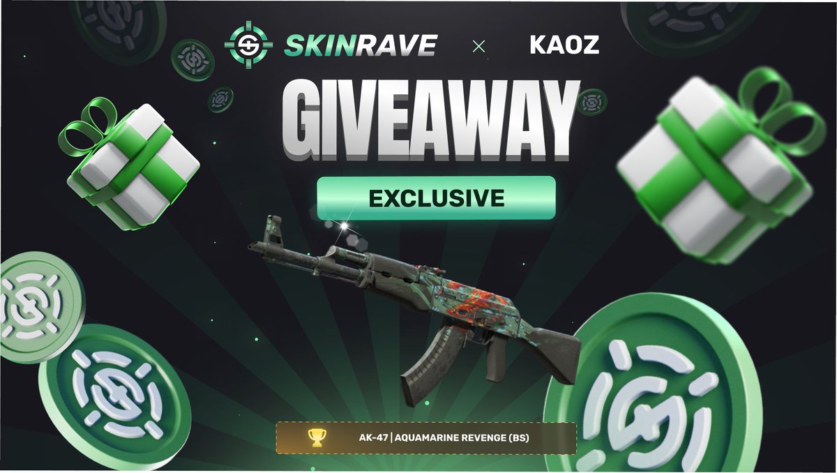 💰AK-47 Aquamarine Revenge GIVEAWAY

-Follow me and <a href="/SkinraveEsports/">SkinRave Esports</a> 
-RT AND LIKE
-Like the quoted post (Post proof)

☑️Rolling in 7 days