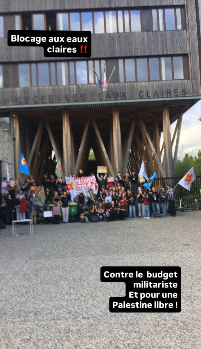 👊 Ce #10octobre, nous étions présent•es à Paris, Rennes, Lyon, Grenoble, aux côtés des travailleur•euses et de la jeunesse pour bloquer leur économie de guerre et soutenir les flottilles du <a href="/gbsumudflotilla/">Global Sumud Flotilla</a> qui partent briser le blocus à #Gaza !