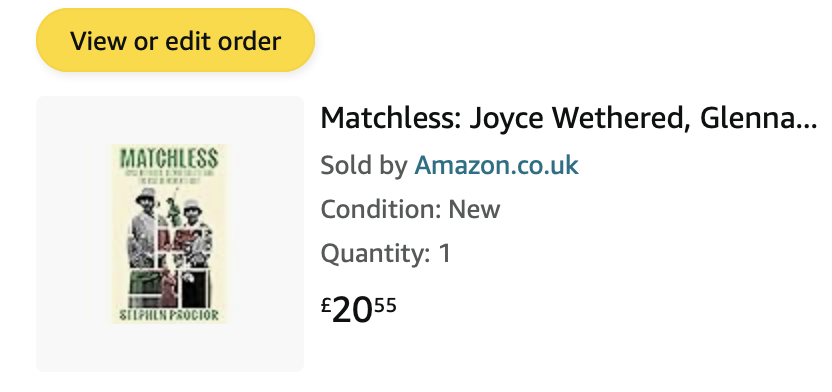 Just pre-ordered Matchless by @SProctorGolf and looking forward to it arriving. Sorry Stephen, I know you prefer us not to order from Amazon but they've just knocked a fiver off it...