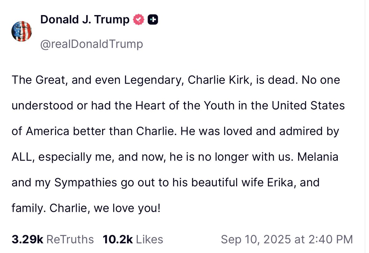 I have no words..... RIP Charlie Kirk
