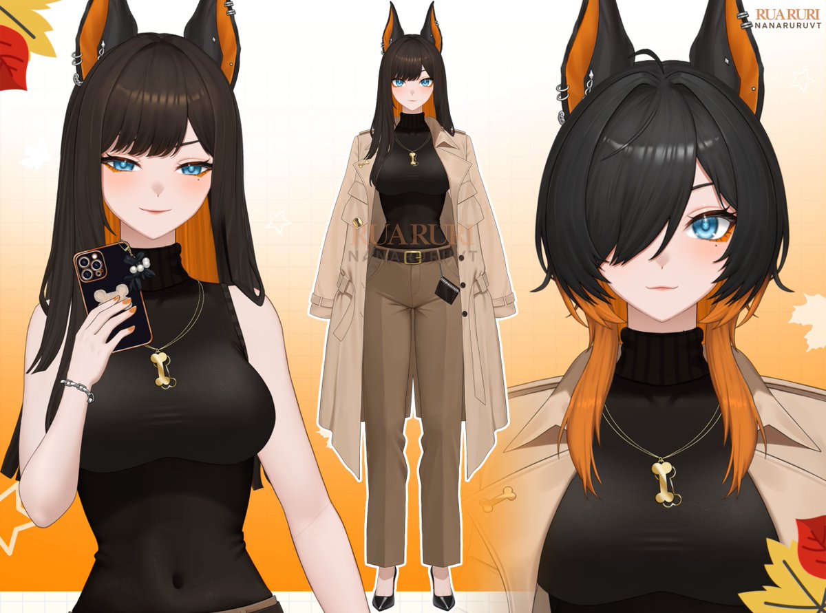 NanaruruVT's tweet image. *:･🍂【Second Outfit Reference】🍂.ೃ࿔

Hi! We are Nana &amp;amp; Ruru♡

An apprentice magical girl and secret villainess vtuber dog roomates !

Let&apos;s go get a fall drink together ☕️