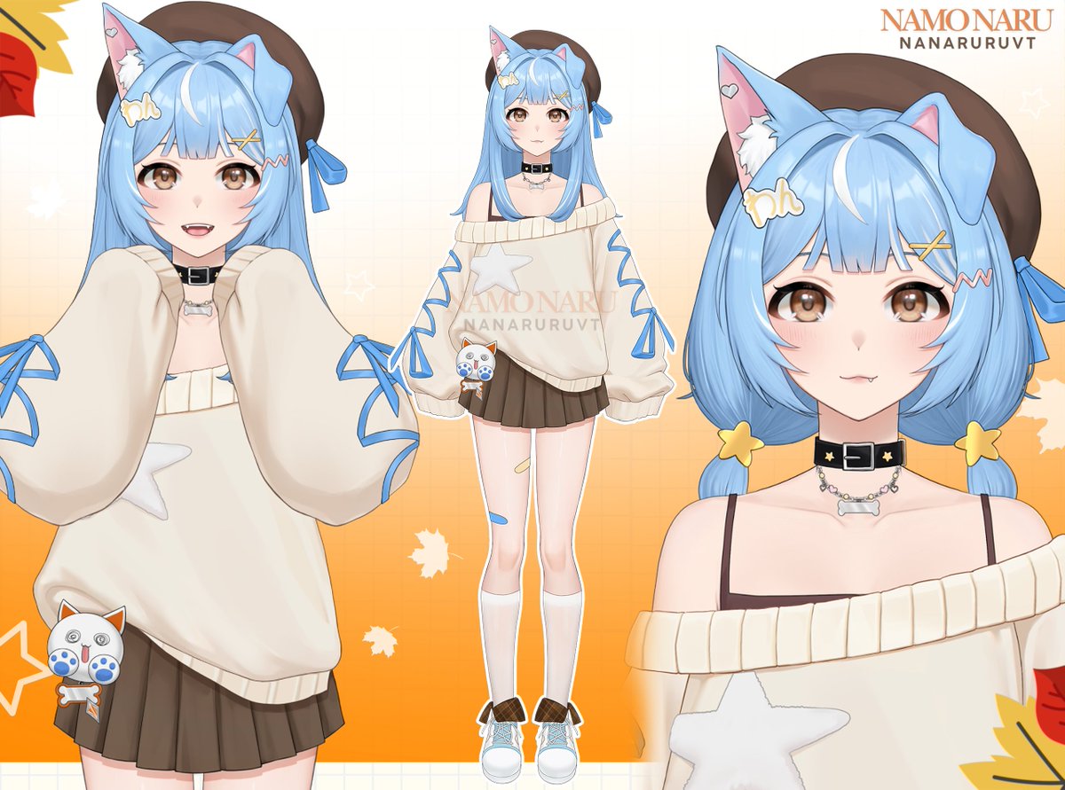 NanaruruVT's tweet image. *:･🍂【Second Outfit Reference】🍂.ೃ࿔

Hi! We are Nana &amp;amp; Ruru♡

An apprentice magical girl and secret villainess vtuber dog roomates !

Let&apos;s go get a fall drink together ☕️