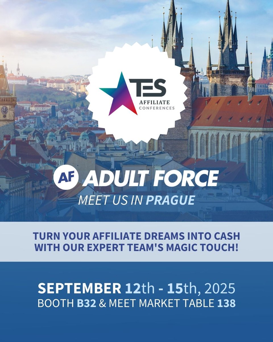 🚀 AdultForce will be at TES Conferences in Prague 2025!

On September 12–15, we’re bringing something big: exclusive adult global brands to help affiliates monetize their traffic and earn more.

📧 Email us at support@adultforce.com  to book your meeting!